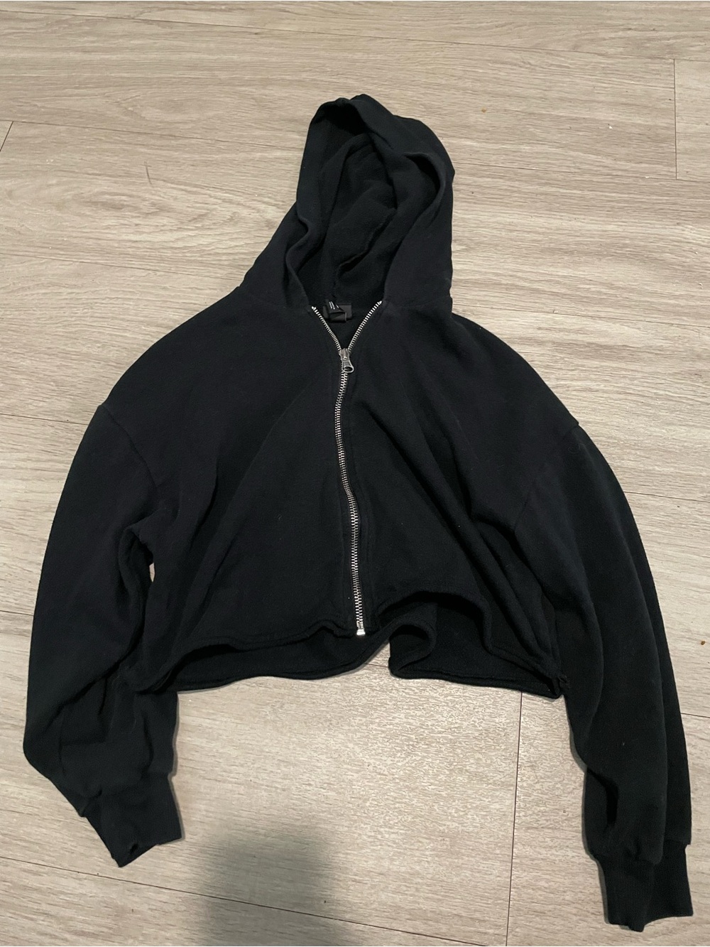 art class Black Cropped Zip Hoodie